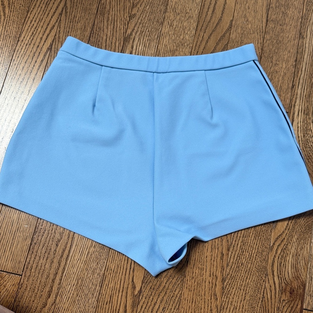Sporty&Rich x Lacoste Light Blue Women's Athletic Shorts - Picture 5 of 10